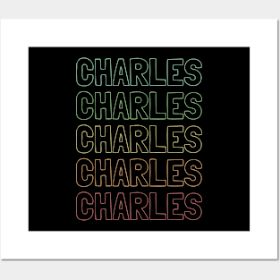 Charles Name Pattern Posters and Art